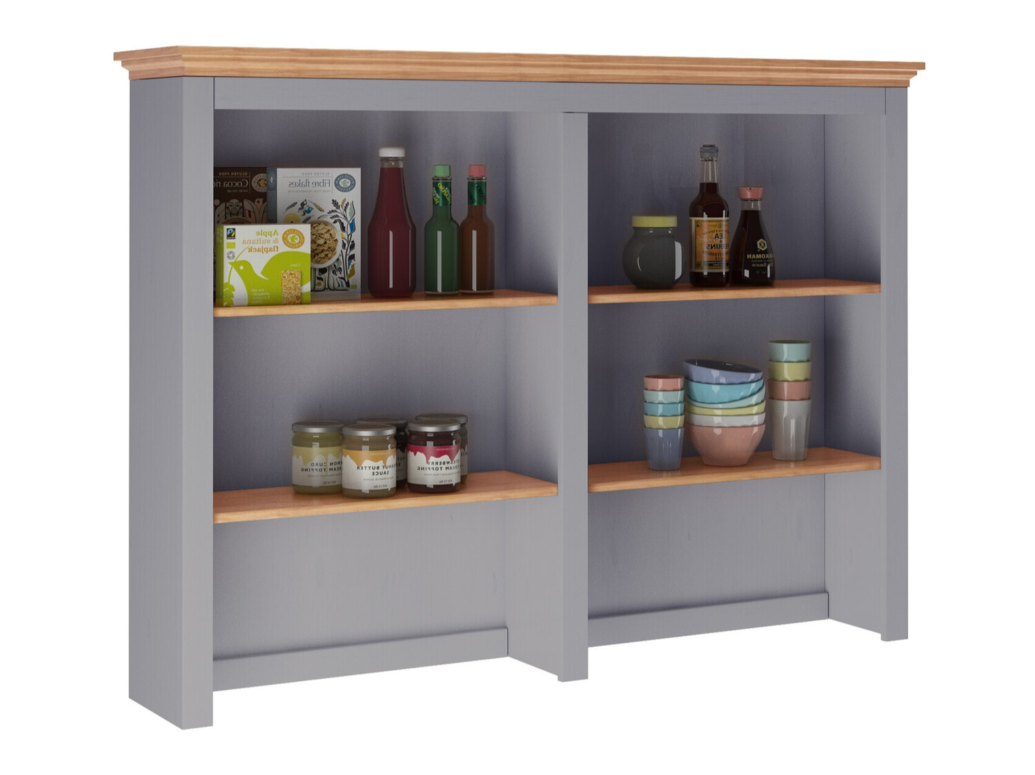 Βιβλιοθήκη Tolelio 111 (Γκρι + Πεύκο)