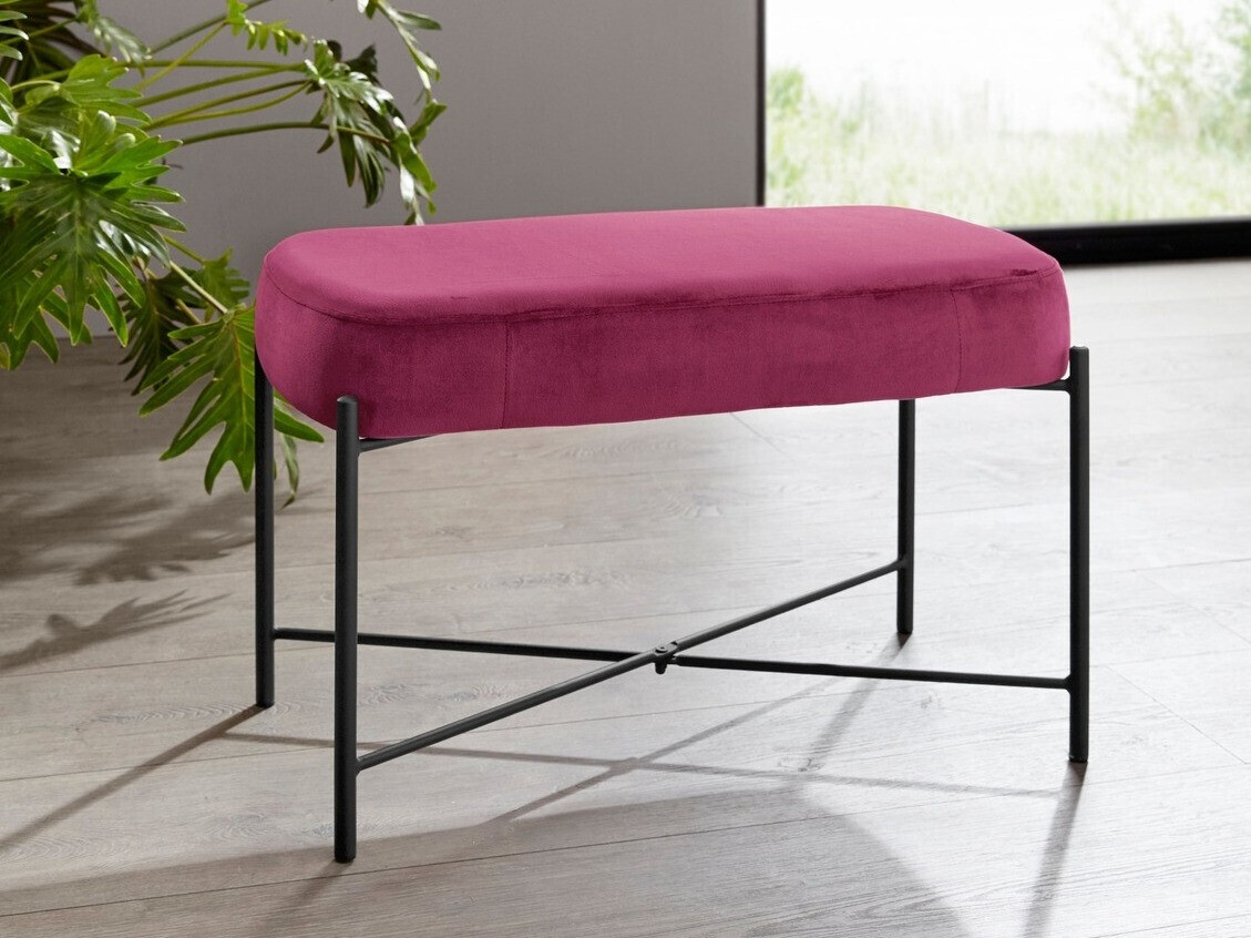 Upholstered bench Denton 226 (Pink + Black)