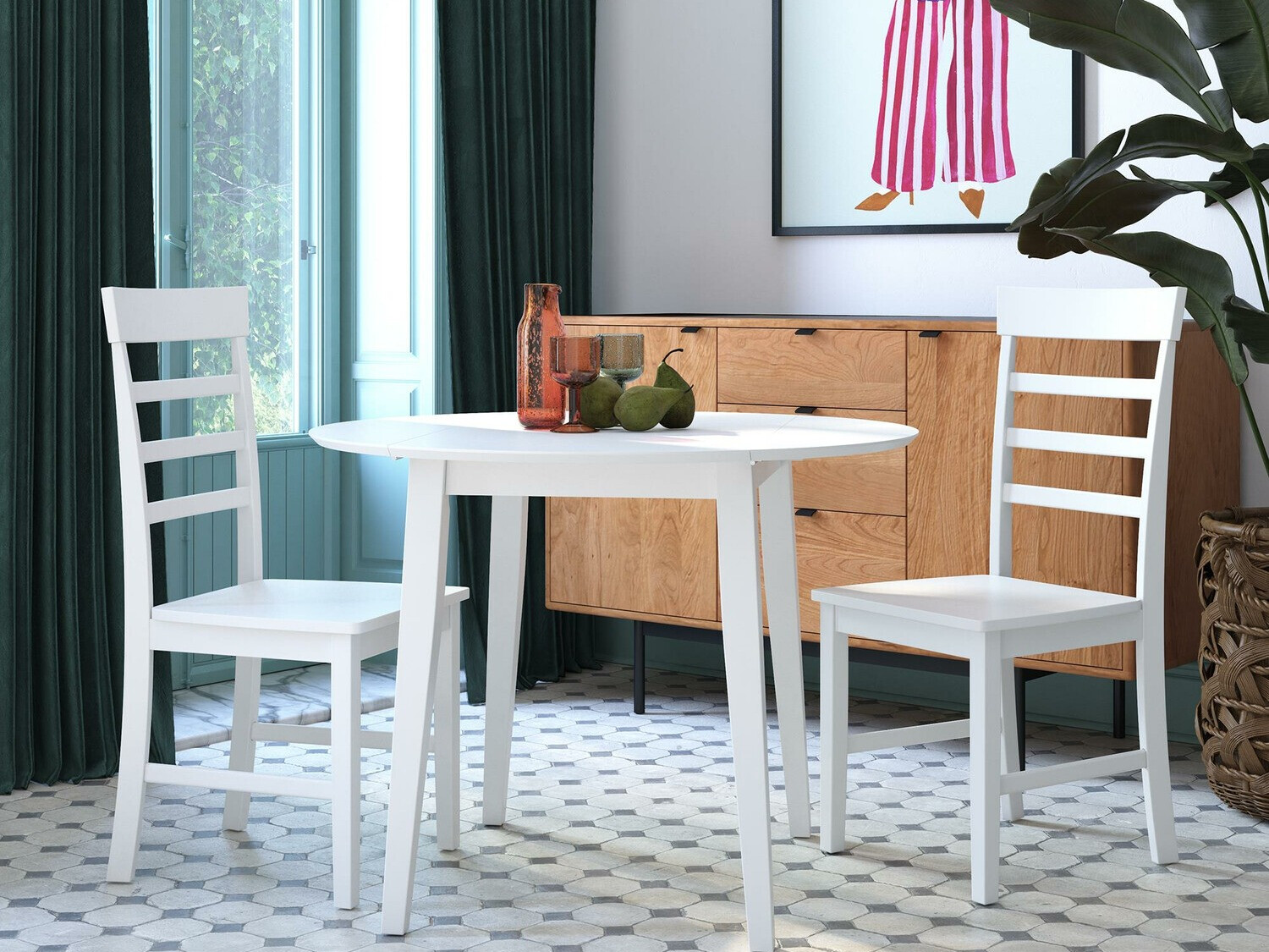 Dining set Novogratz 165 (White)