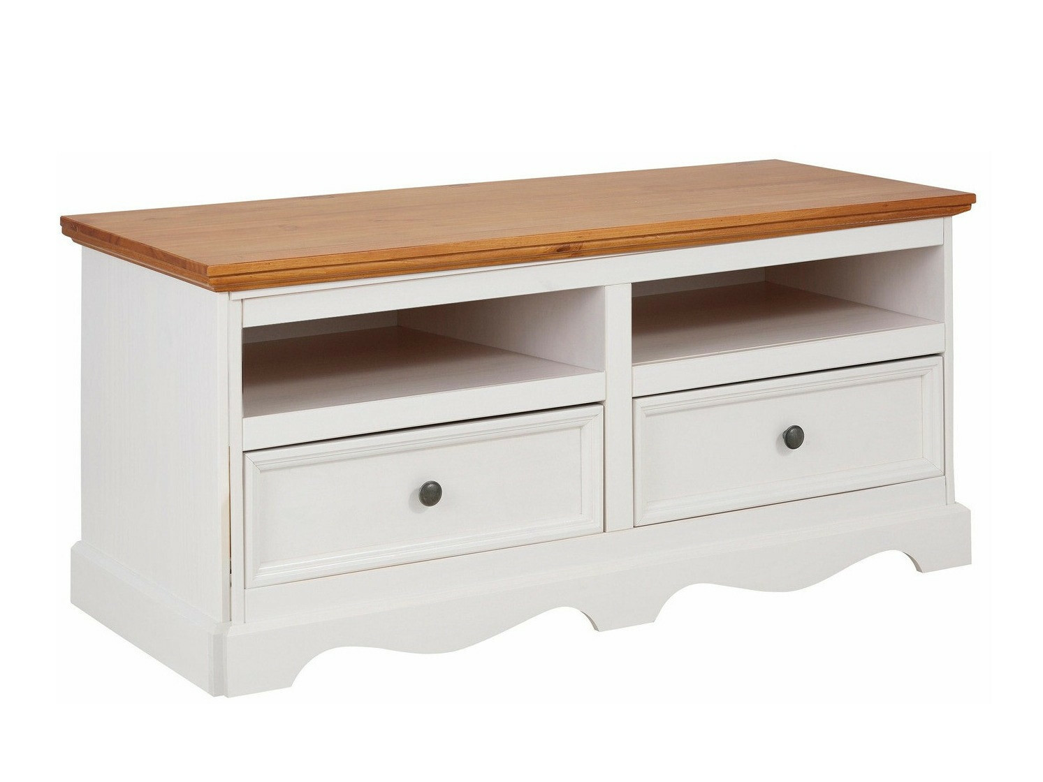 Έπιπλο τηλεόρασης Fentivo 102 (Άσπρο + Μελί δρυς)