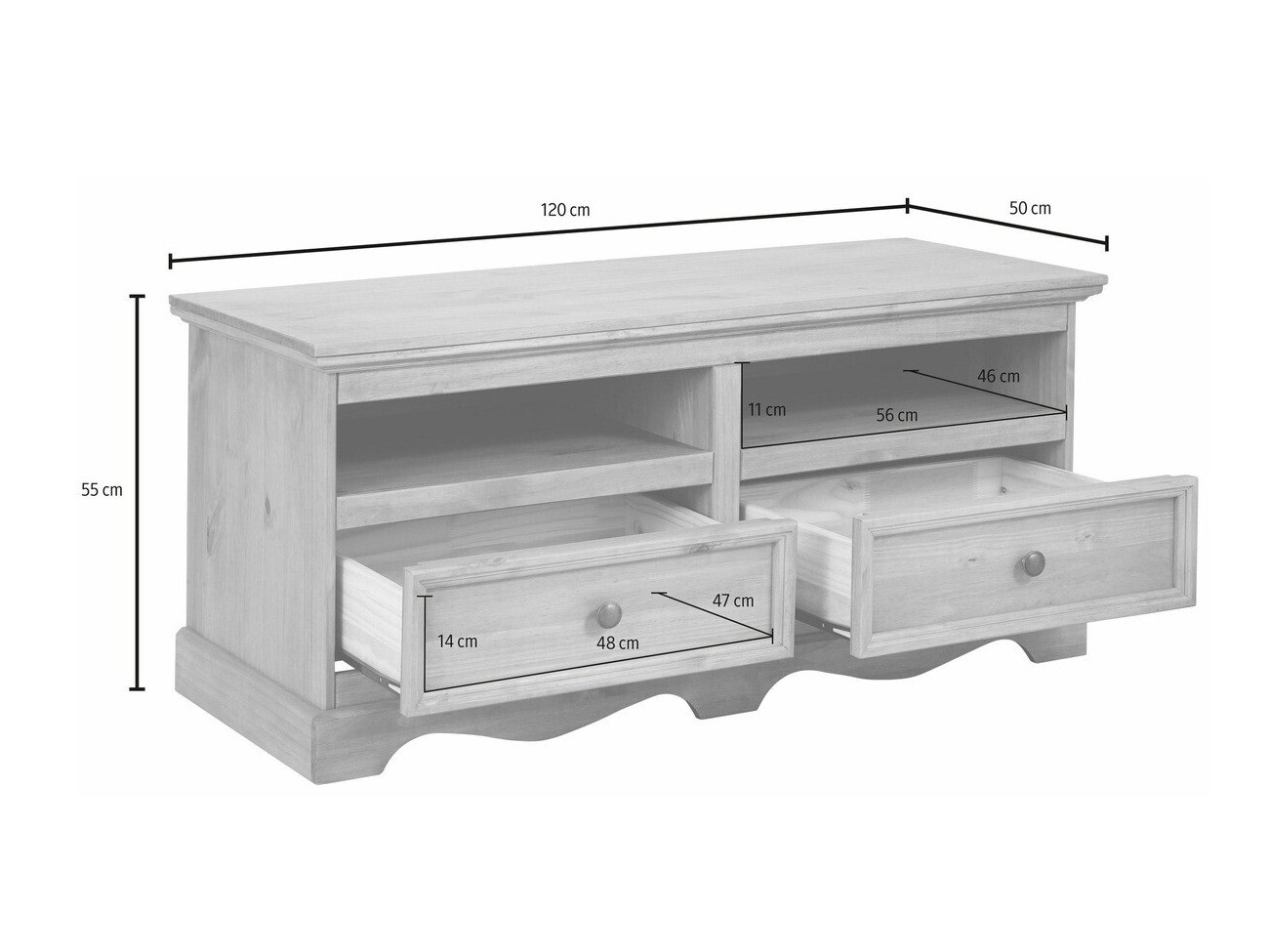 Έπιπλο τηλεόρασης Fentivo 102 (Άσπρο)