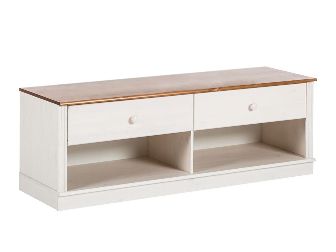 TV stand Saltoro 101 (White + Honey oak)