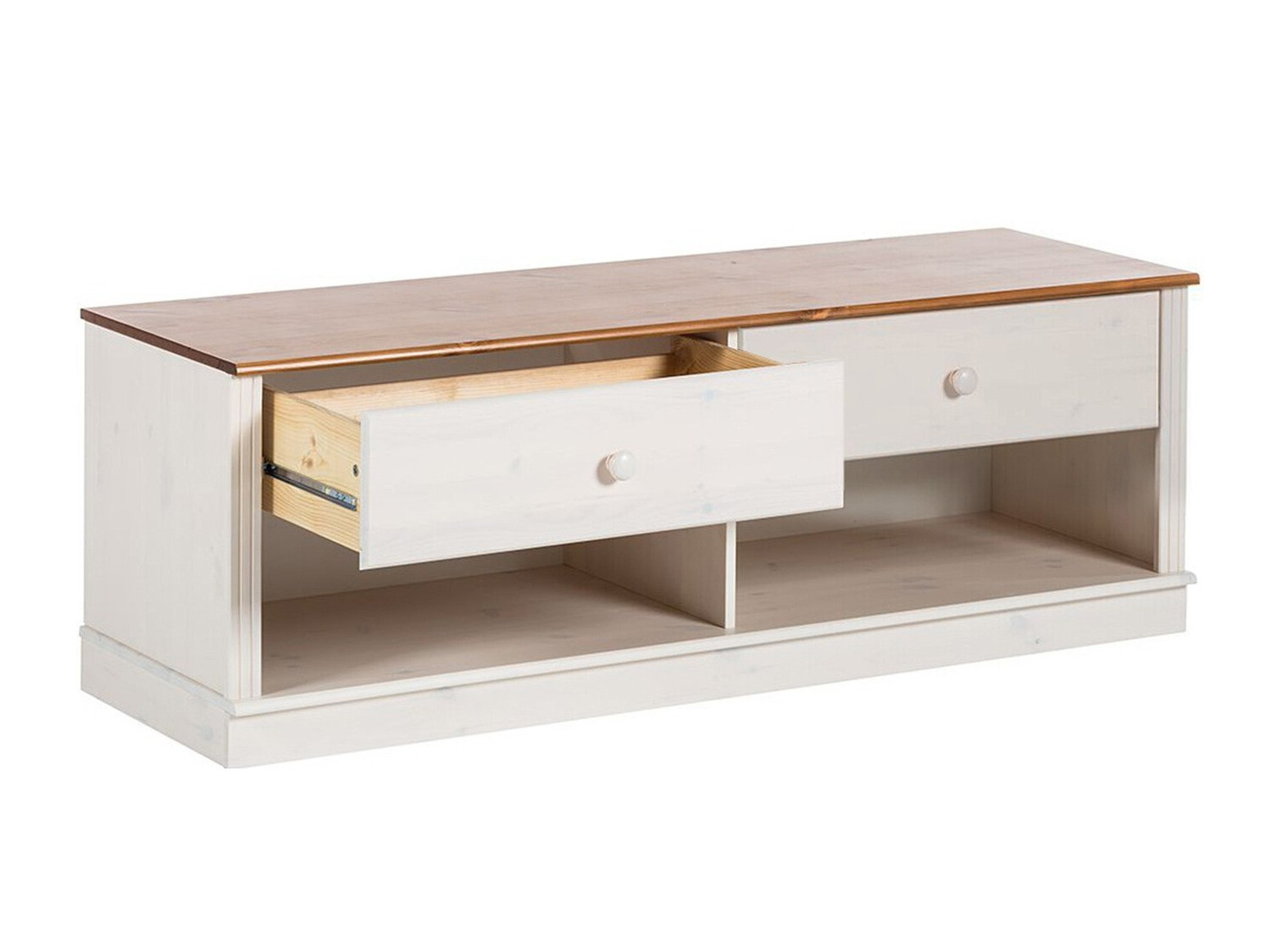 TV stand Saltoro 101 (White + Honey oak)