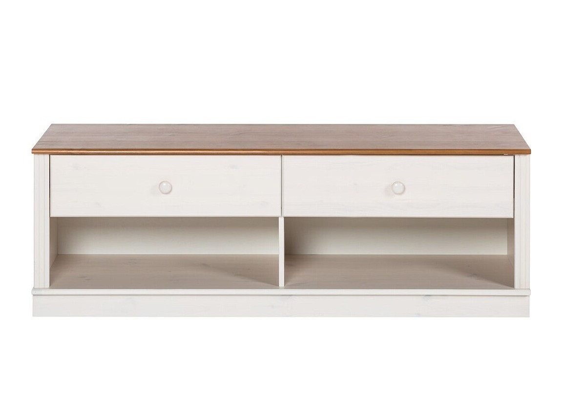 TV stand Saltoro 101 (White + Honey oak)