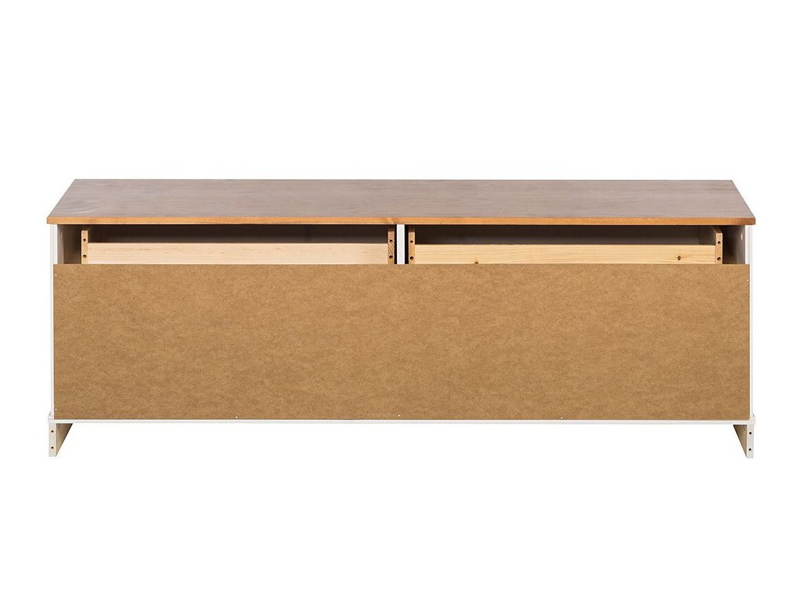 TV stand Saltoro 101 (White + Honey oak)