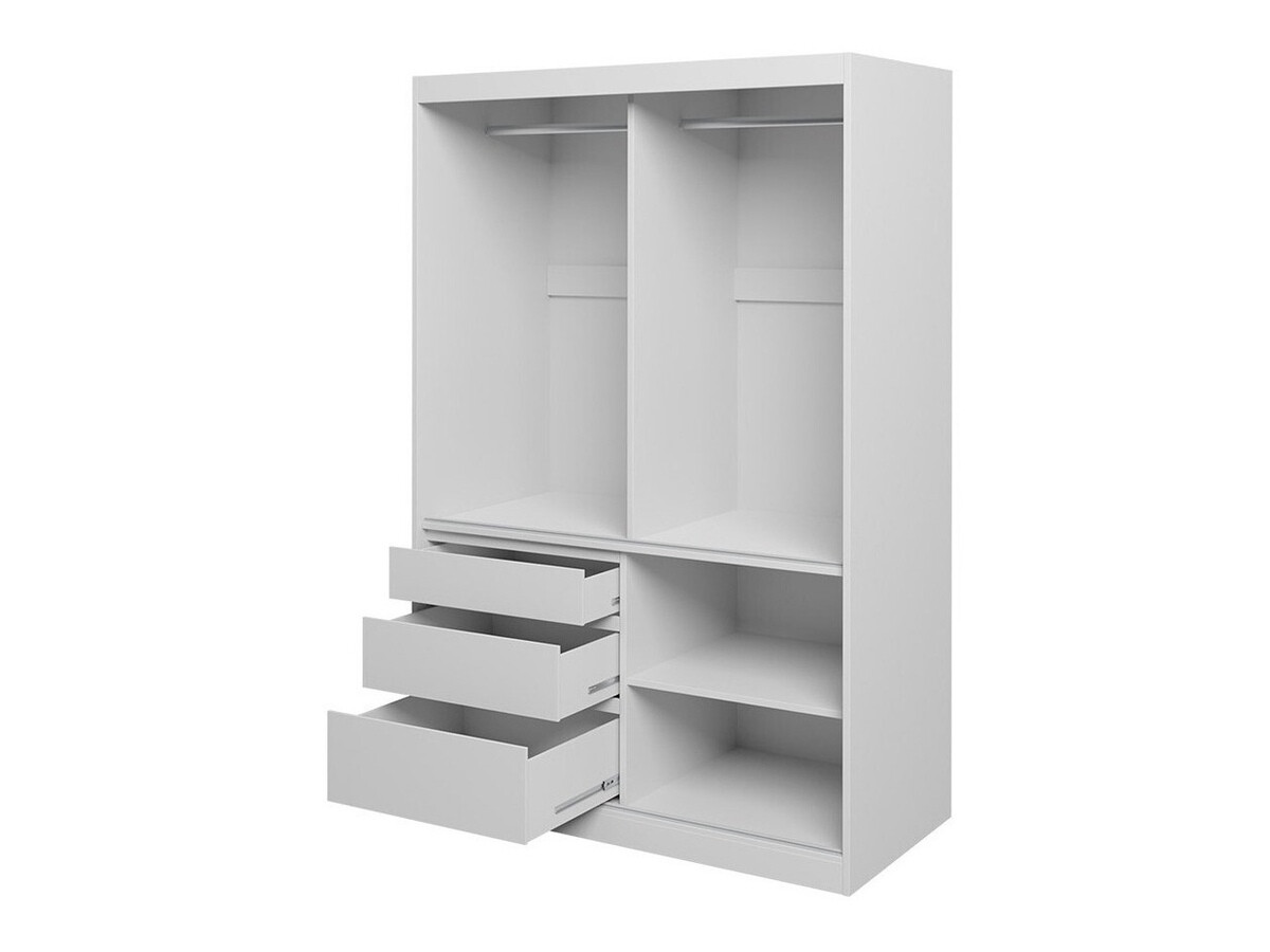 Ντουλάπα Toledo 115 (Δρυς Λευκάδας + Μαύρο ματ)