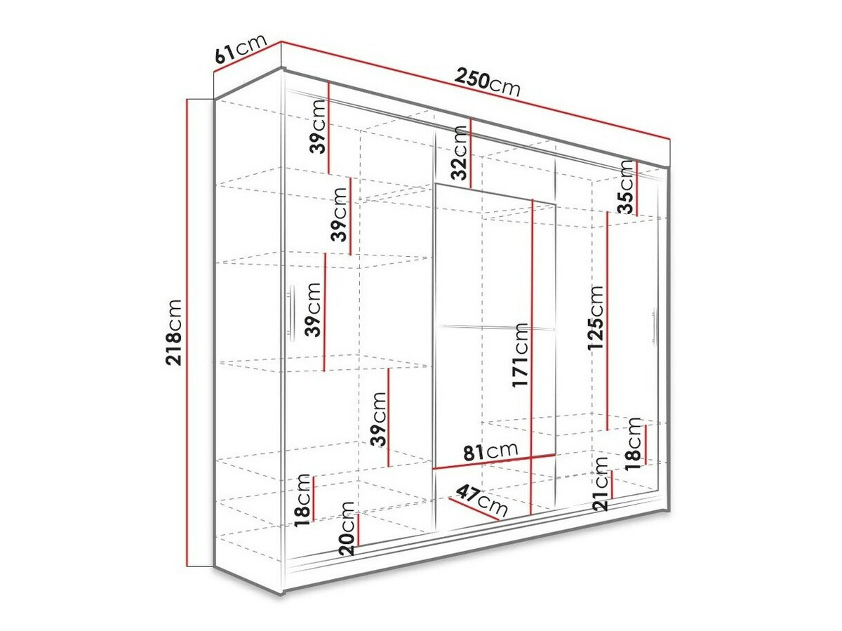 Wardrobe Longview 100 (Matte white)