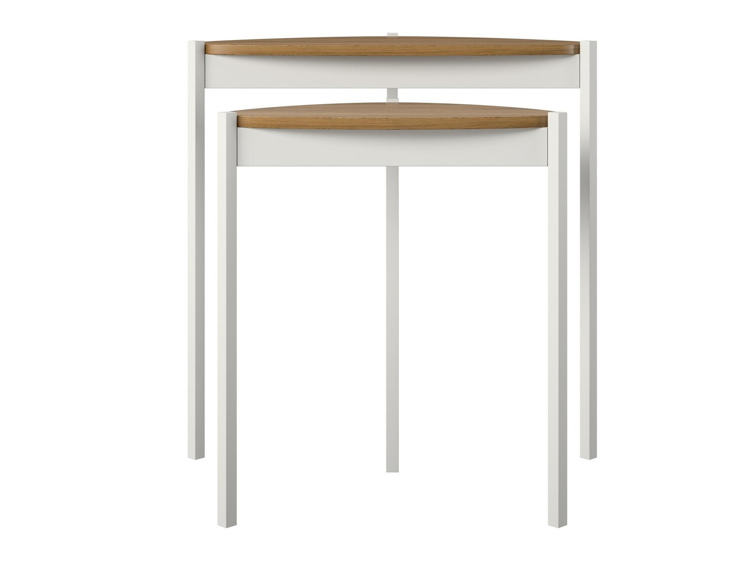 Nest of side tables Novogratz 154 (White + Walnut)