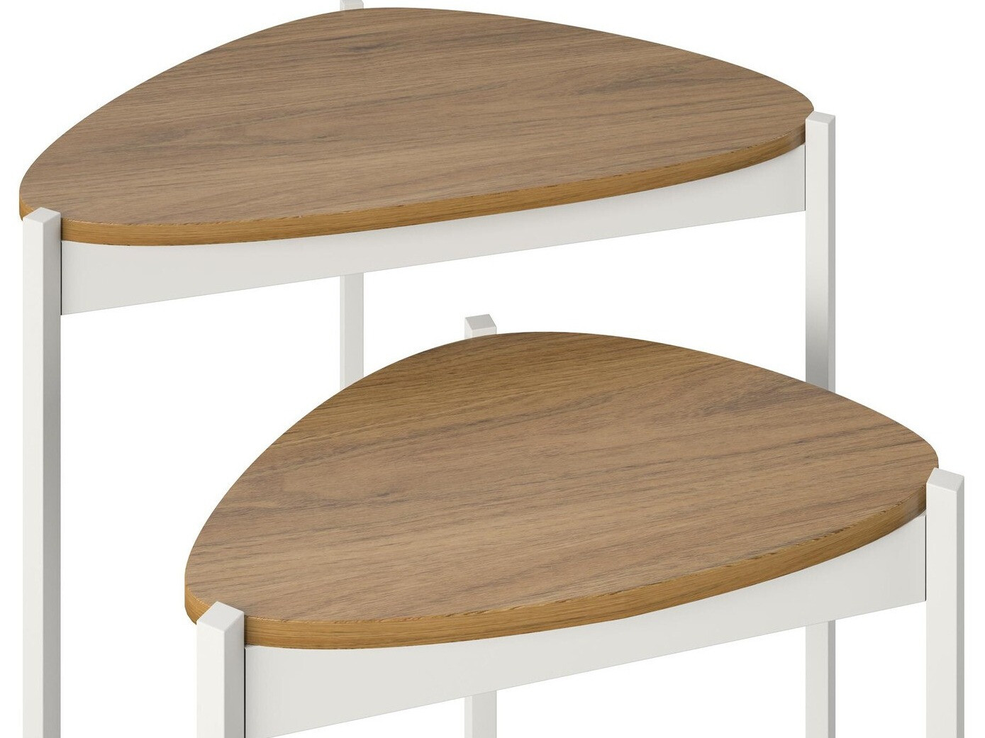 Nest of side tables Novogratz 154 (White + Walnut)