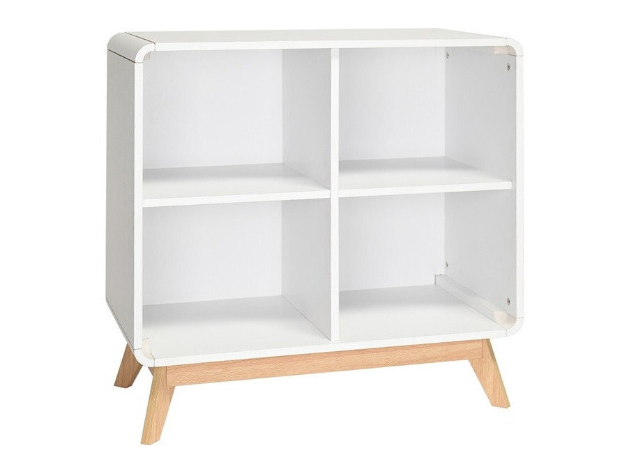 Bookcase Elbtena 104 (White + Oak)