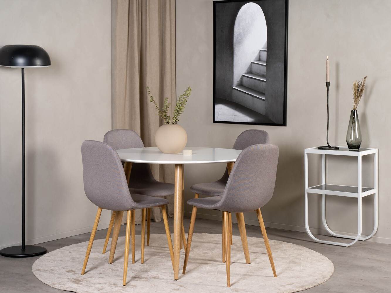 Dining set Dallas 291 (Grey + Oak)