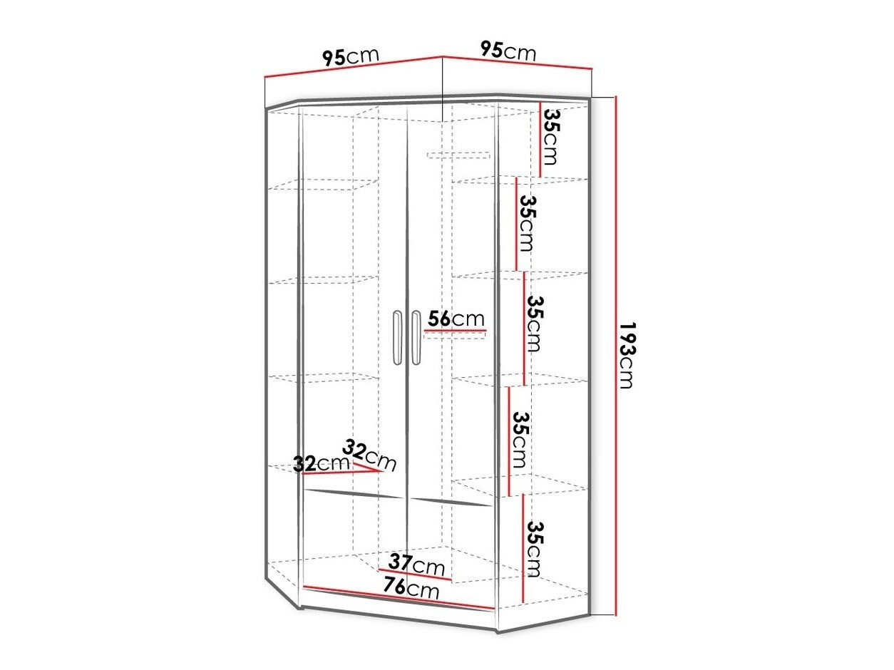 Corner wardrobe Veravie 133