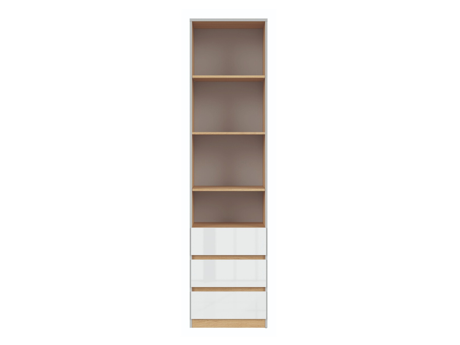 Bookcase Nuevaru 108 (Glossy white)