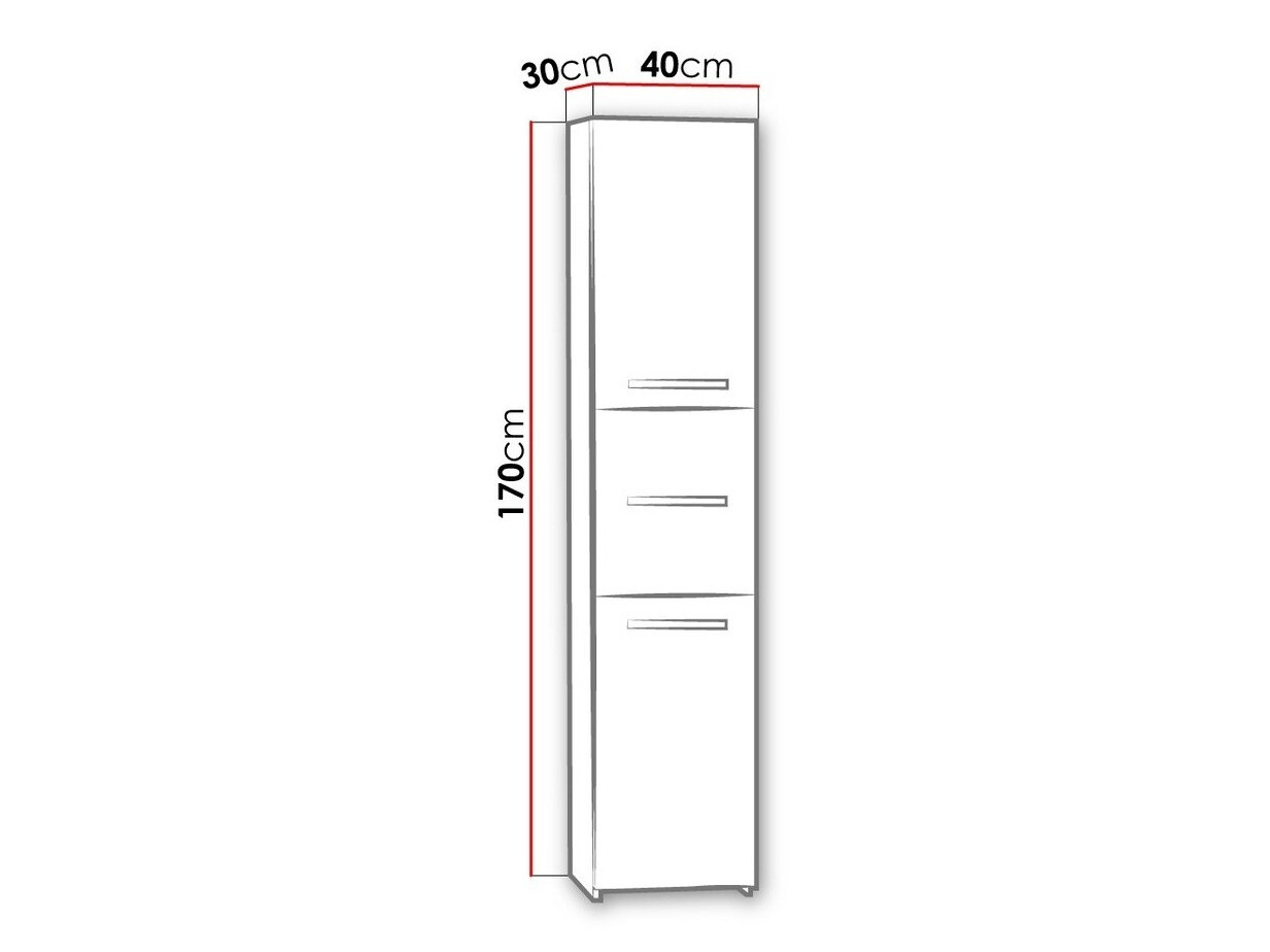 Όρθιο ντουλάπι μπάνιου Comfivo Piscator II