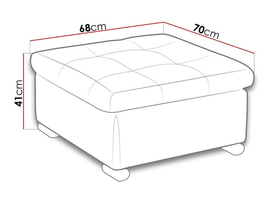 Σκαμπό σαλονιού Comfivo Gemma (Soft 011 + Lux 06)