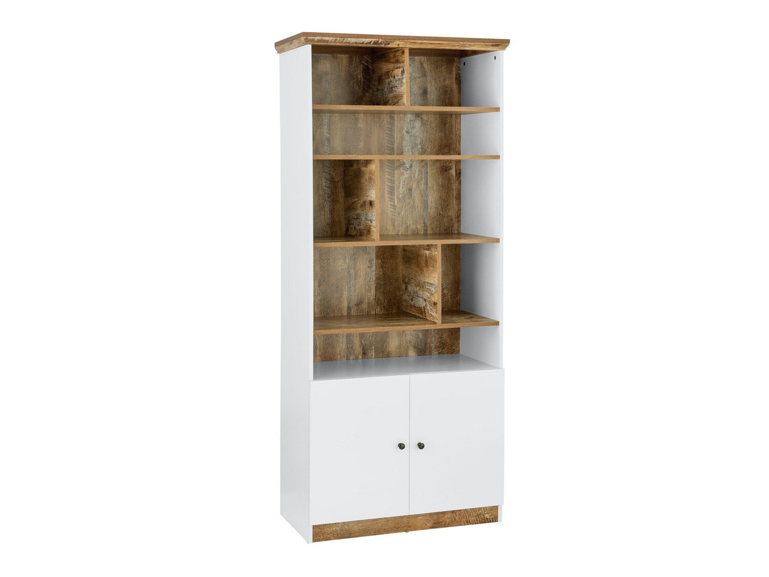 Bookcase Felmave 104 (White + Oak)