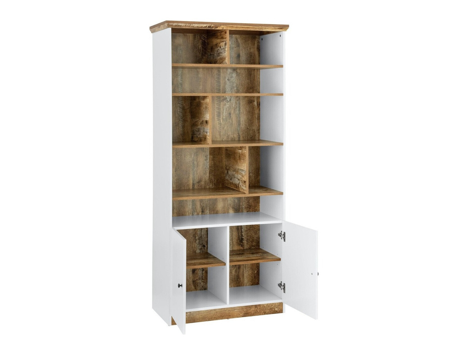 Bookcase Felmave 104 (White + Oak)