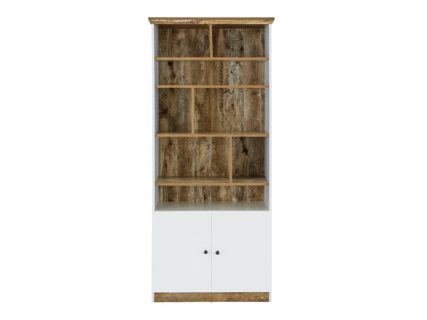 Bookcase Felmave 104 (White + Oak)