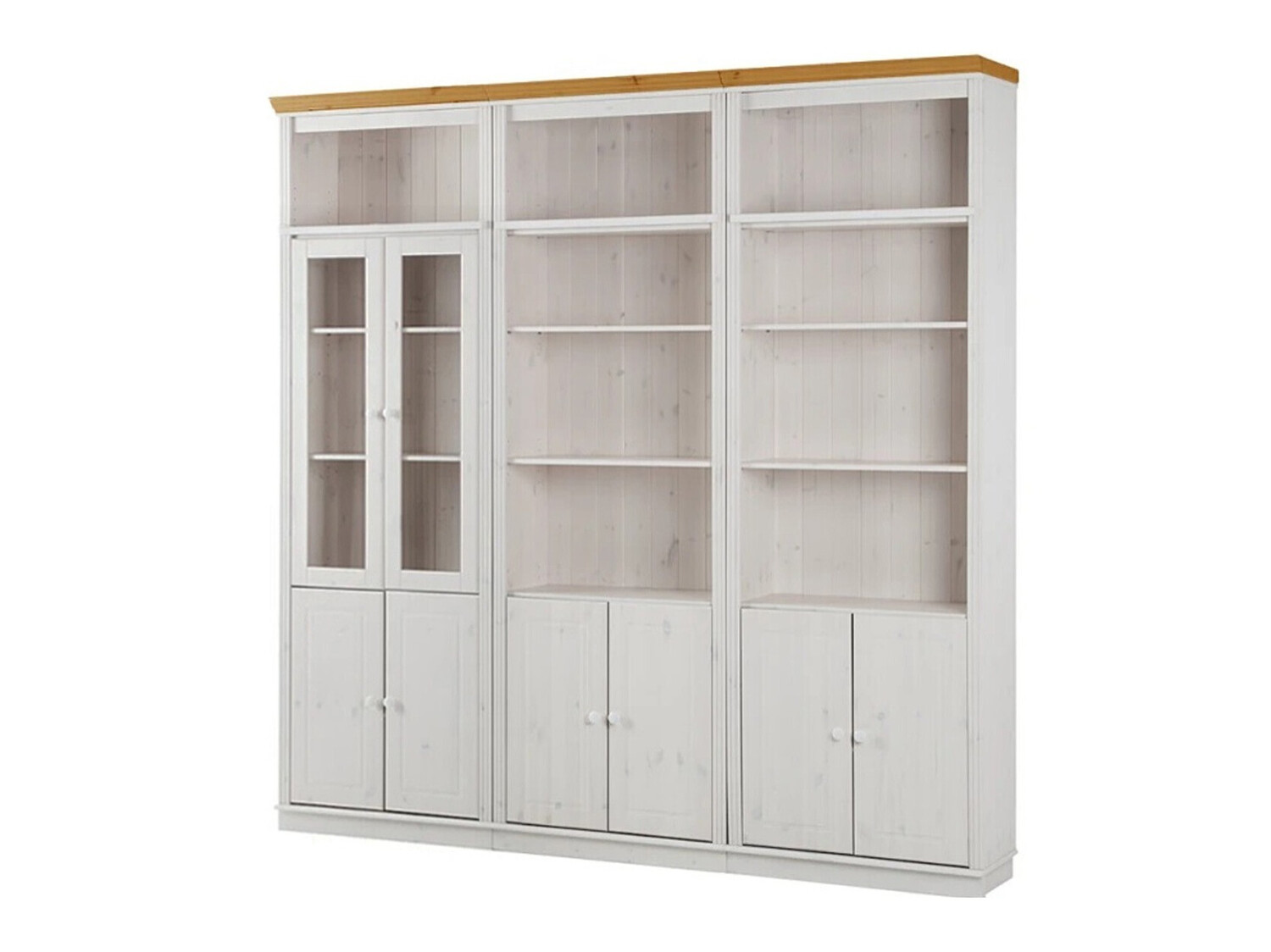 Συλλογή ραφιών Saltoro 111 (Άσπρο + Μελί δρυς)