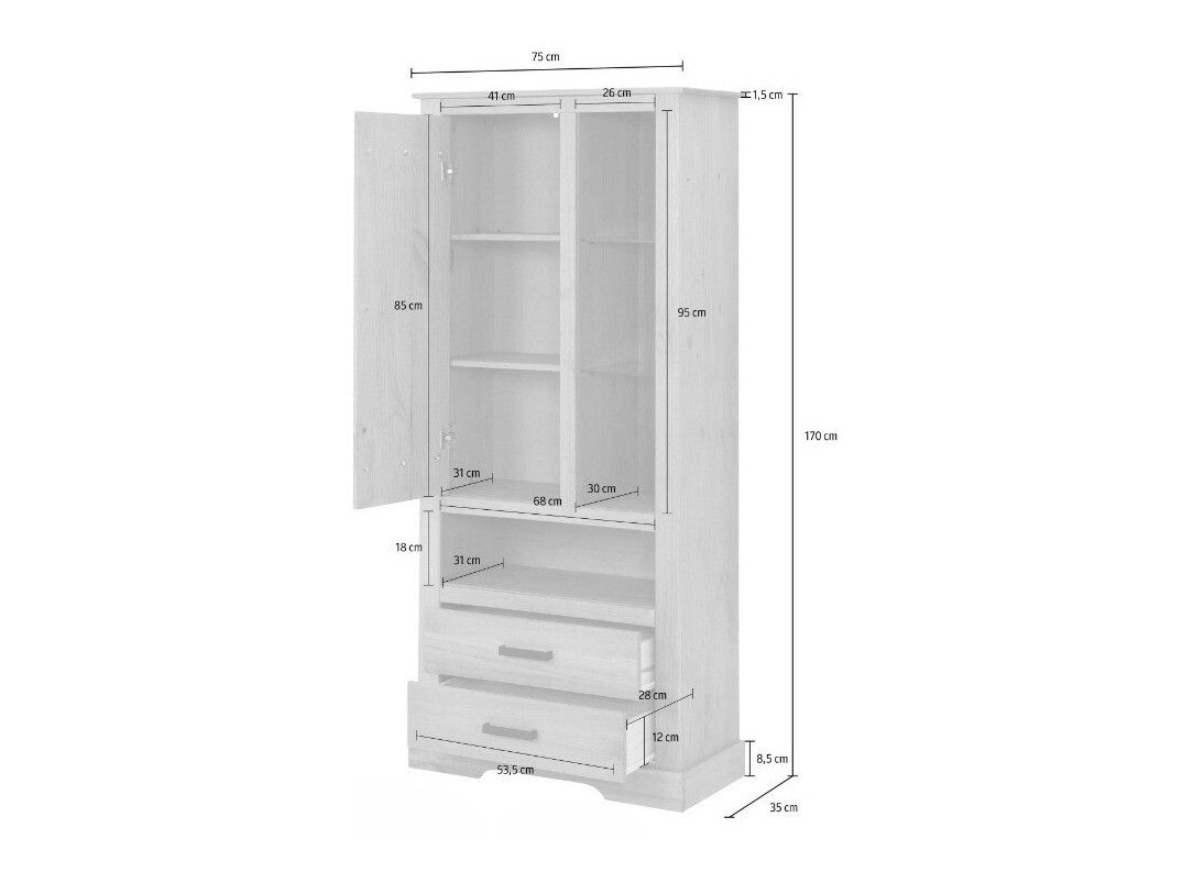 Bookcase Rometri 100