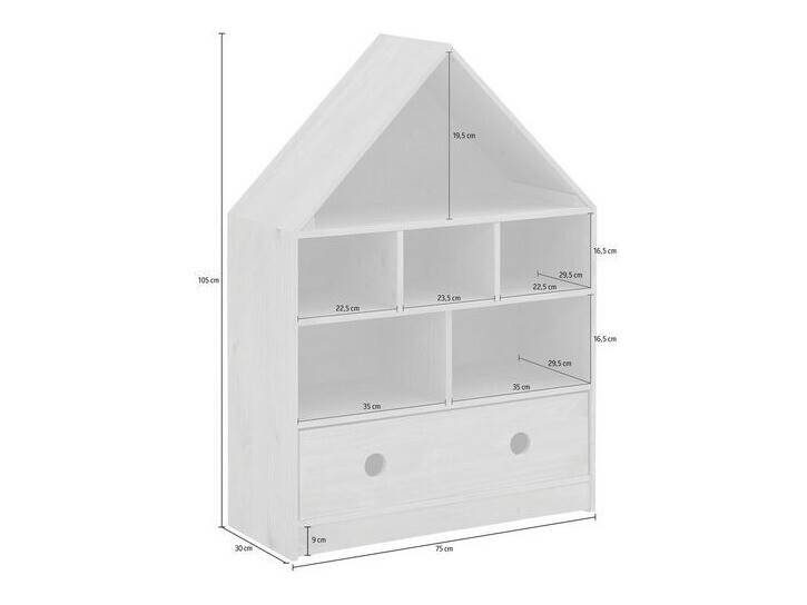 Bookcase Ruvfiva 115 (White)