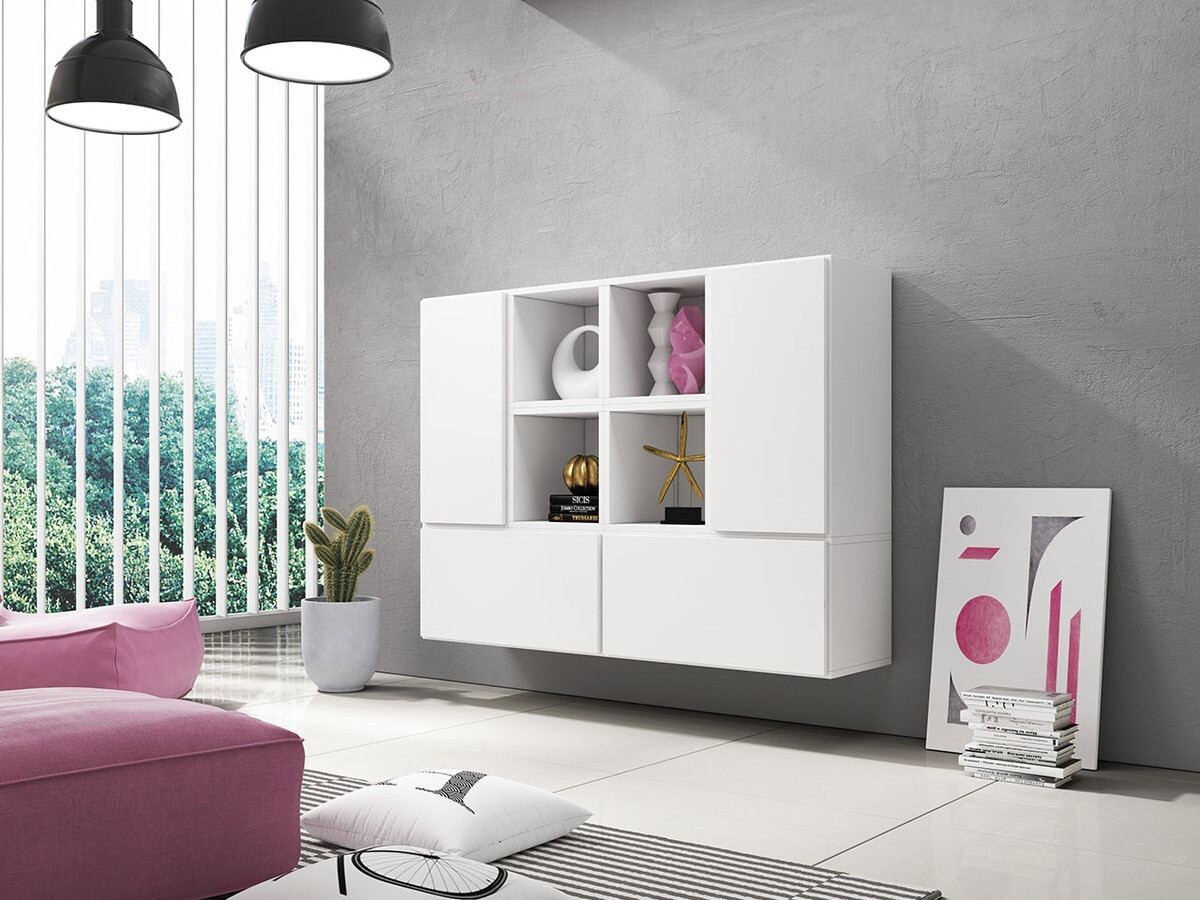 Σετ ντουλάπας Corbele 124 (Άσπρο)