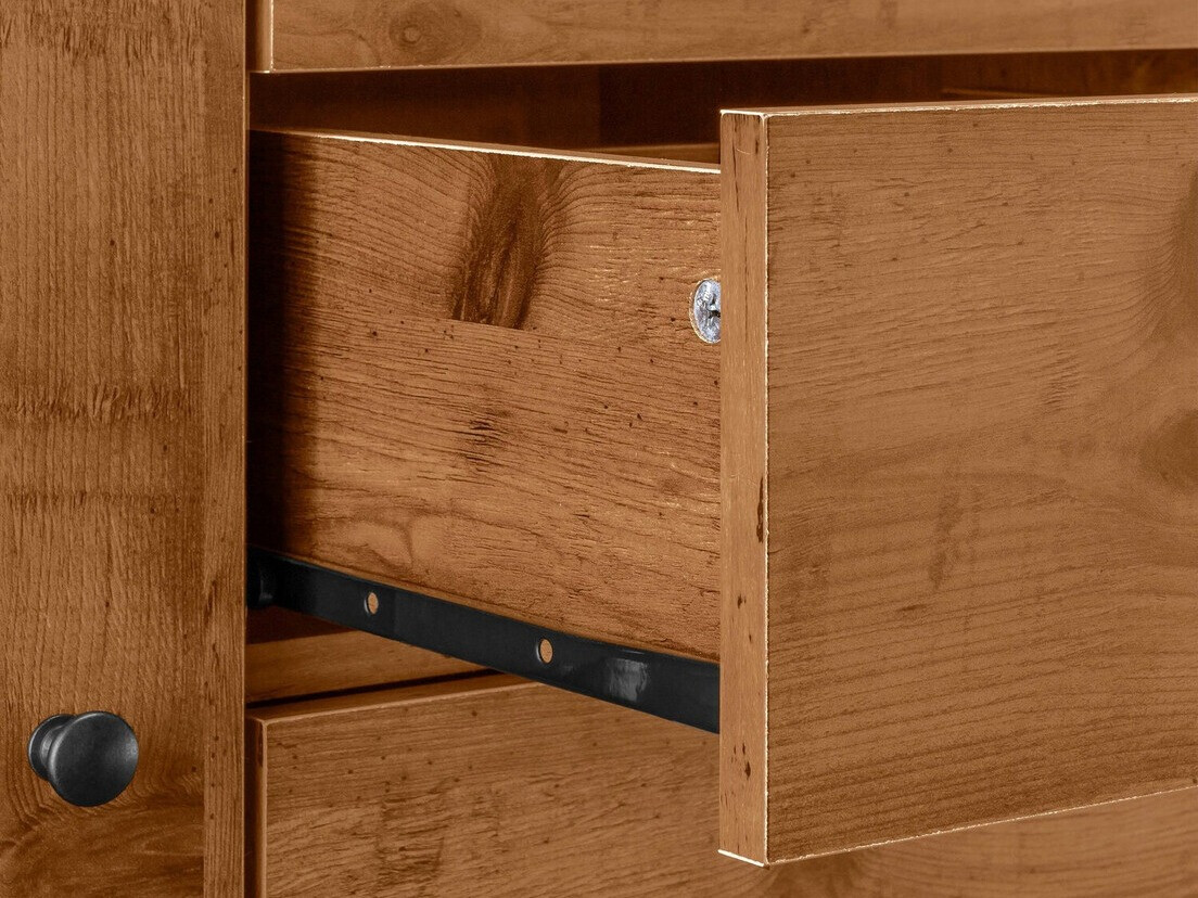 Chest of drawers Larnovo 103 (Dark oak + Black)