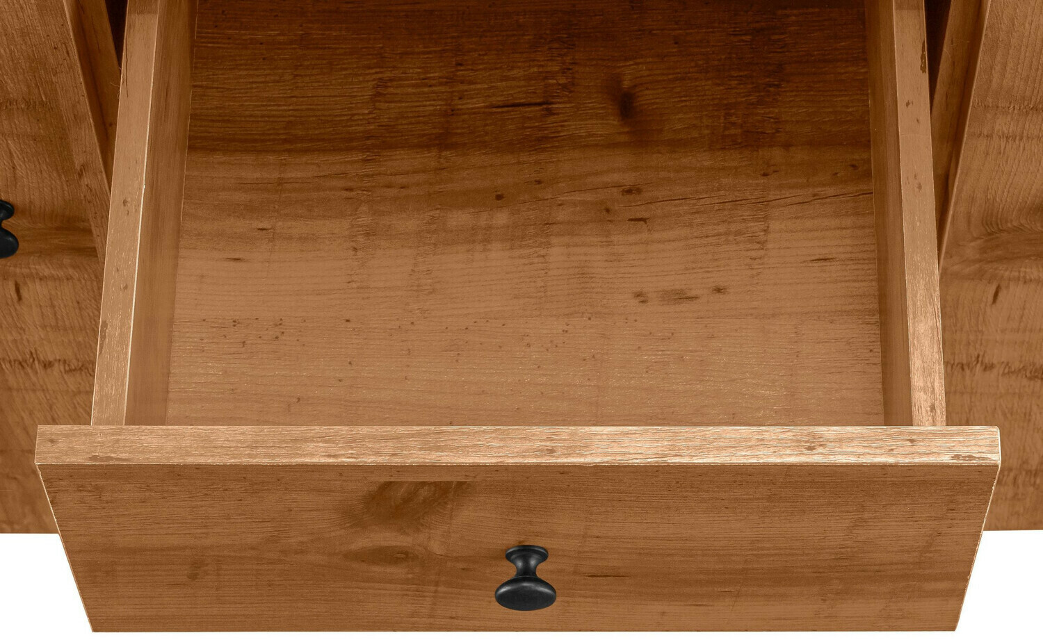 Chest of drawers Larnovo 103 (Dark oak + Black)