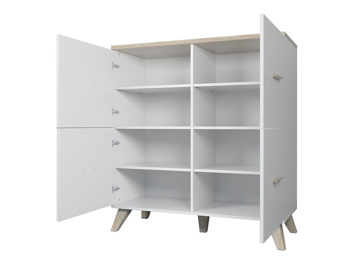 Sideboard Larfloi 105 (White + Sonoma oak)
