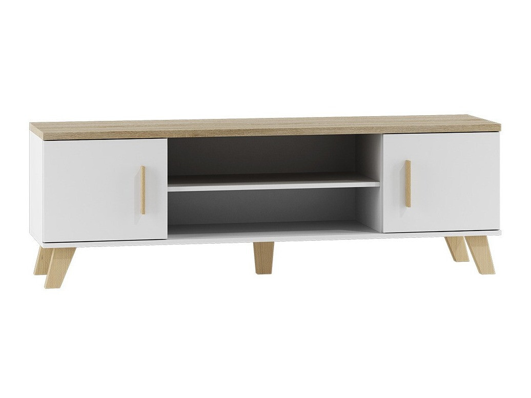 TV stand Larfloi 108 (White + Sonoma oak)