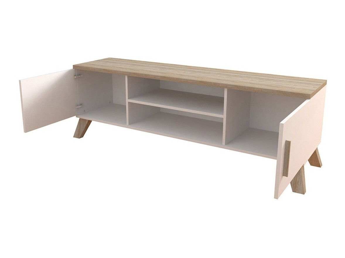 TV stand Larfloi 108 (White + Sonoma oak)