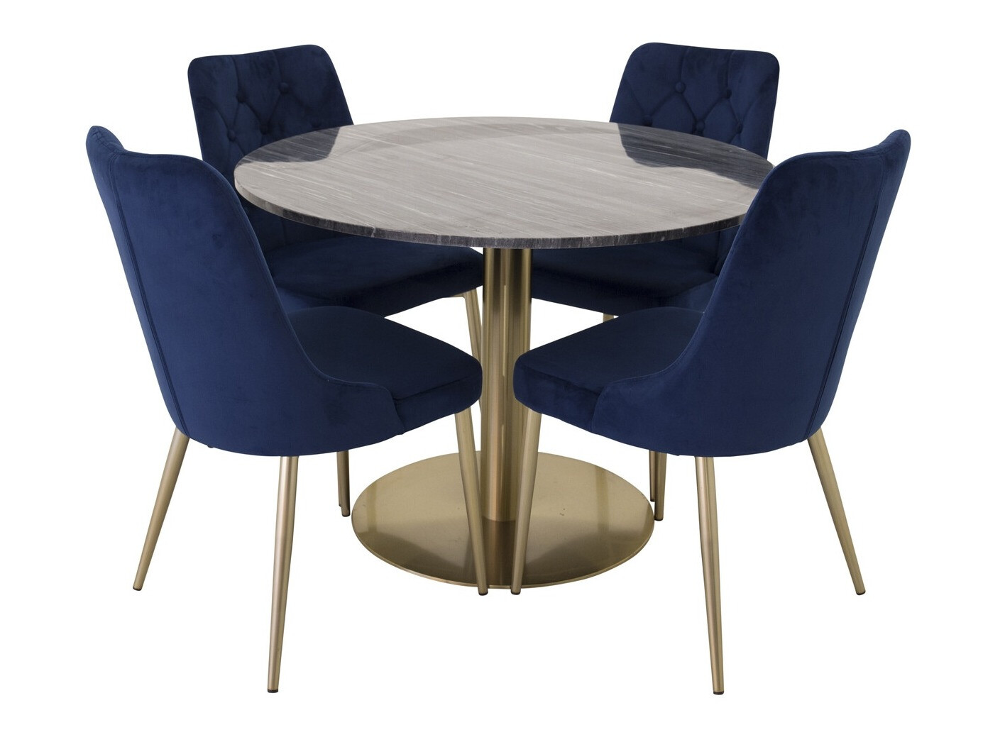 Dining set Dallas 370 (Blue + Golden)