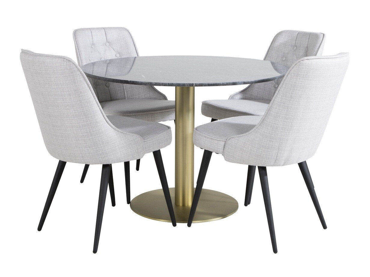 Dining set Dallas 370 (Grey + Black)