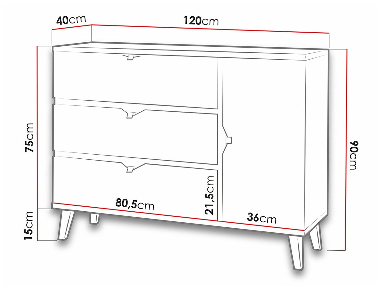 Chest of drawers Etrmoru 140