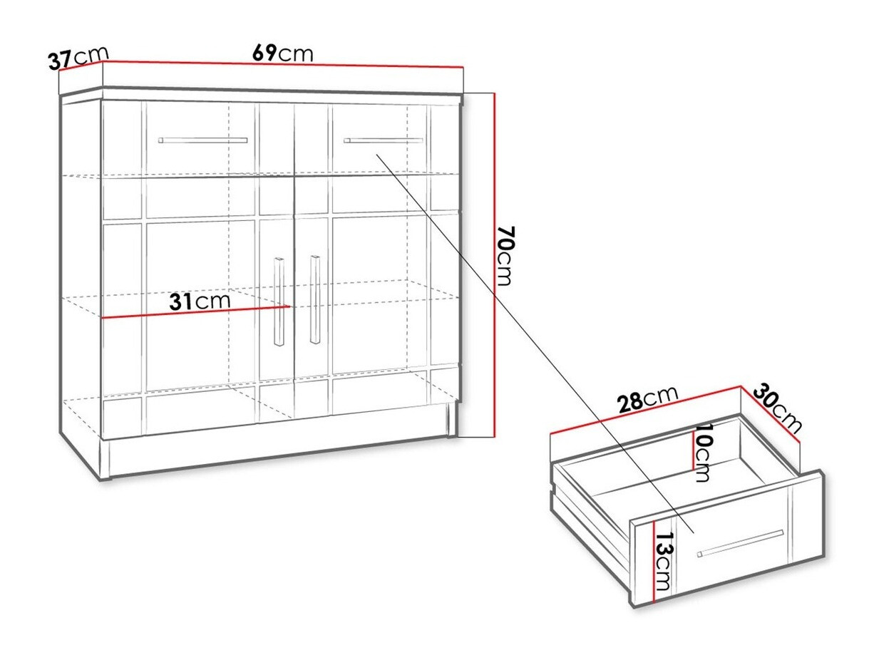Συρταριέρα Bacces (Sonoma οξιά)