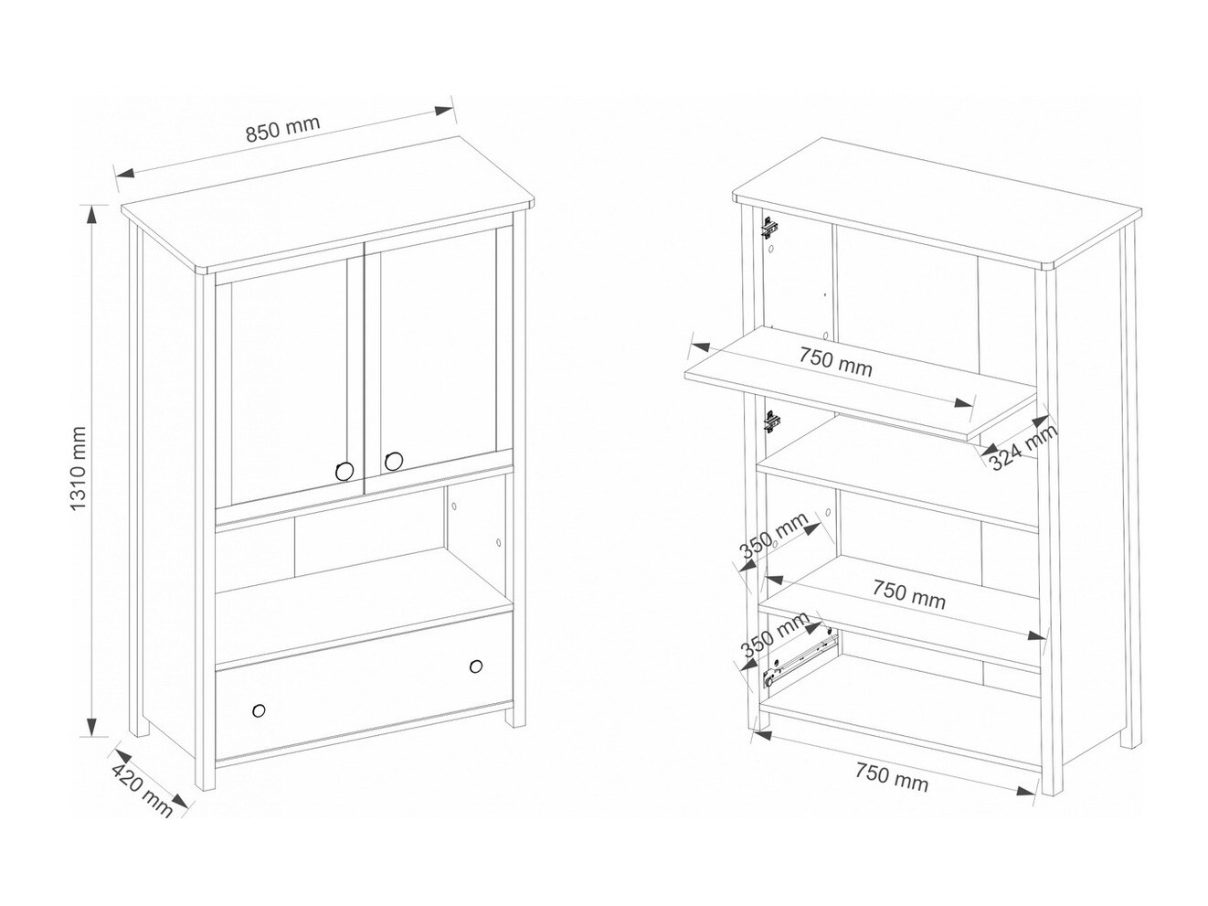 Chest of drawers Elblive 125