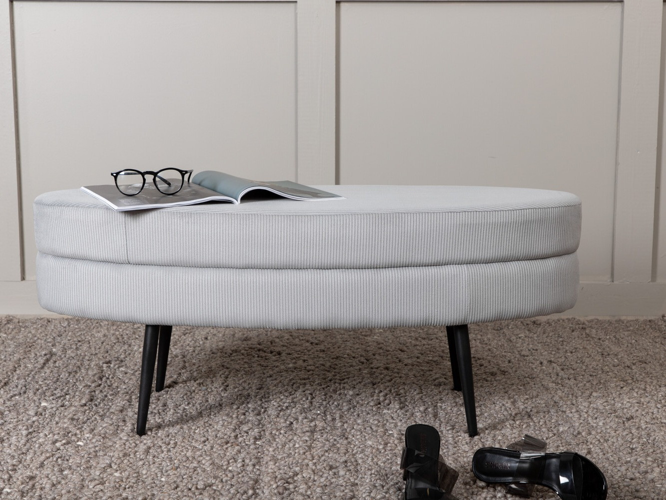 Ταμπουρέ Dallas 2920 (Γκρι + Μαύρο)