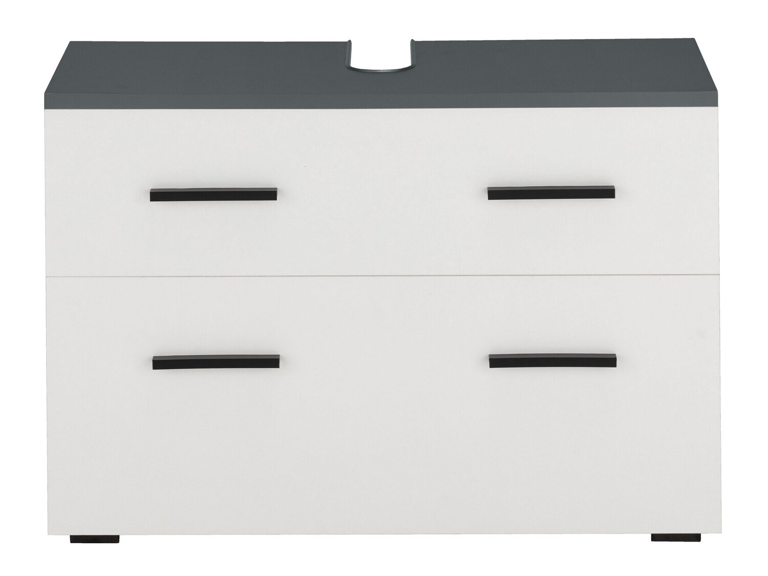 Όρθιο ντουλάπι νιπτήρα μπάνιου Larlori 101 (Ανθρακί + Άσπρο)