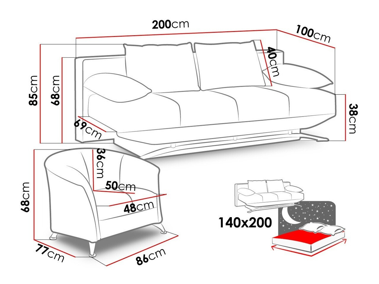 Σετ ταπετσαρισμένων επίπλων Velum (Soft 020)