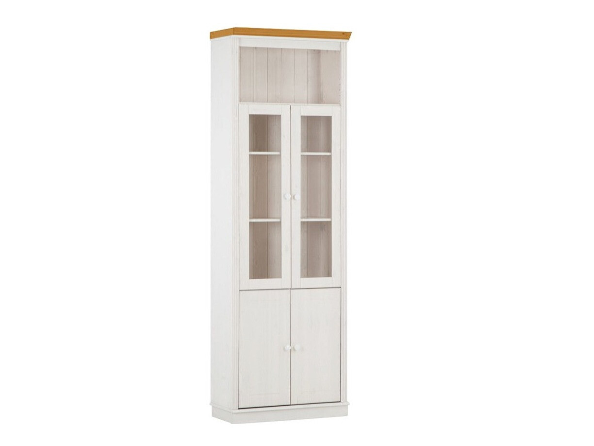 Βιβλιοθήκη Saltoro 104 (Άσπρο + Μελί δρυς)