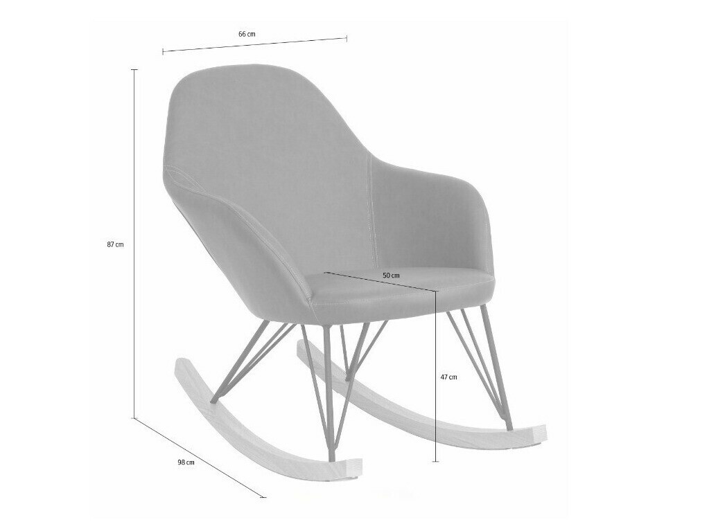 Rocking chair Denton 265 (Grey)