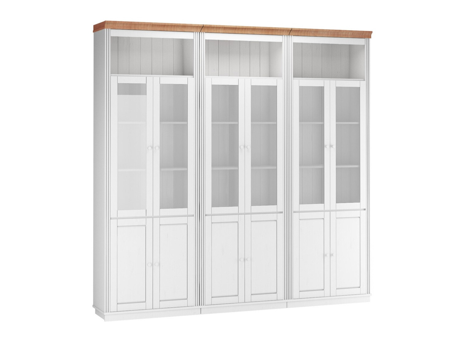 Shelf set Saltoro 114 (White + Honey oak)