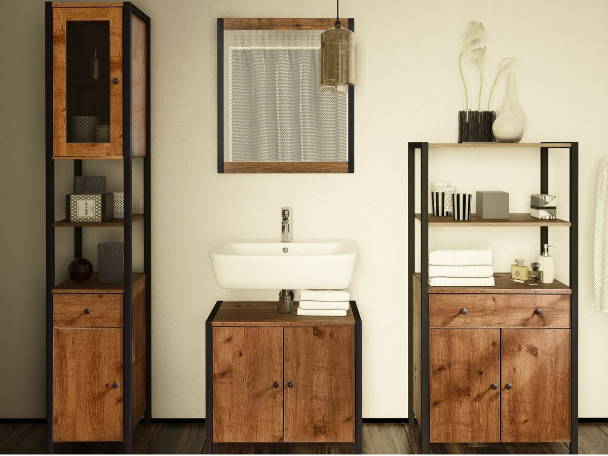 Mirror Larnovo 114 (Dark oak + Black)