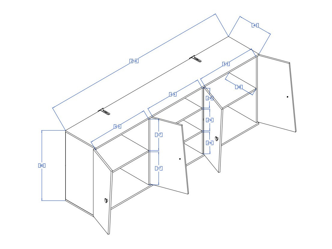 Ντουλάπι τοίχου Mirelbu 115 (Artisan βελανιδιά + Γυαλιστερό λευκό)