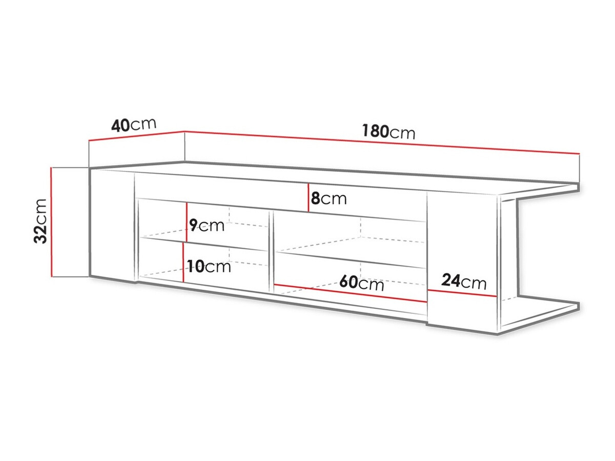 Έπιπλο τηλεόρασης Ver I (Δρυς wotan)