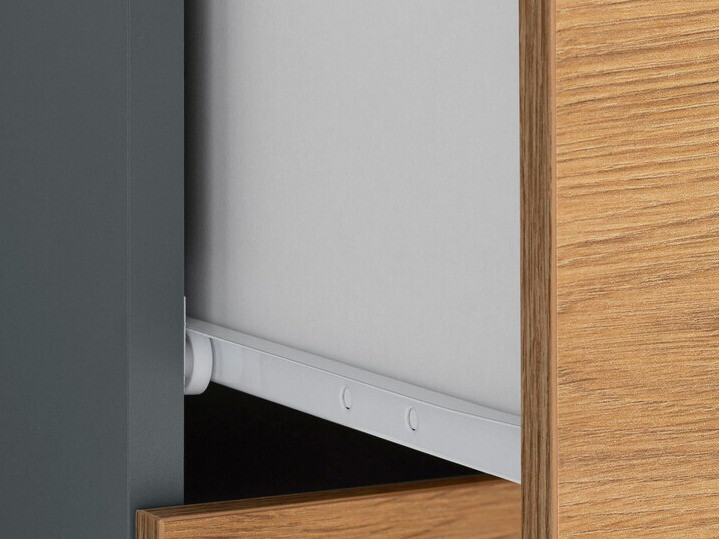 Όρθιο ντουλάπι μπάνιου Larlori 102 (Ανθρακί + Δρυς)