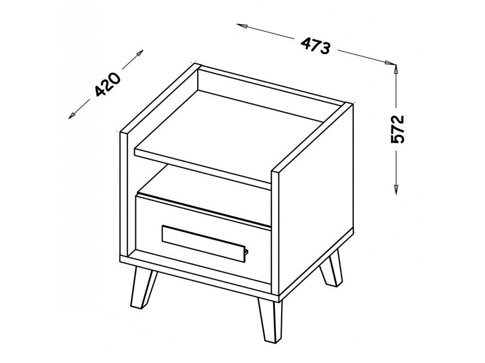 Bedside table Oderevu 110