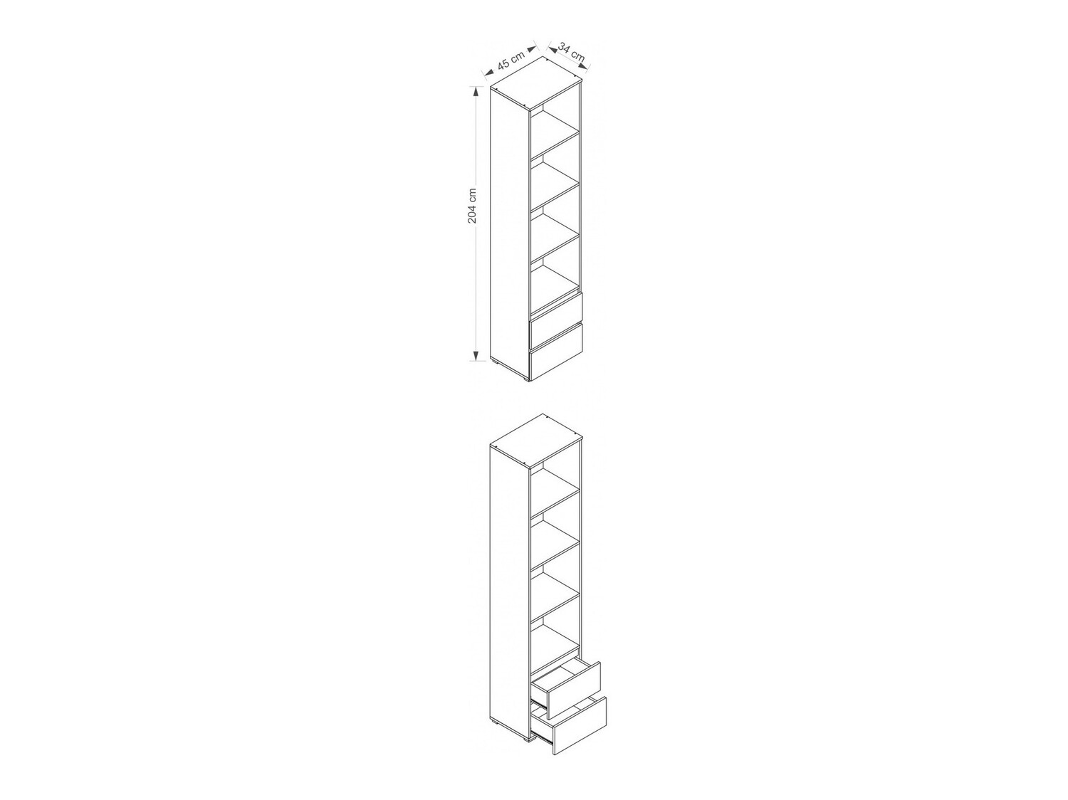 Bookcase Cirdora 100 (White)