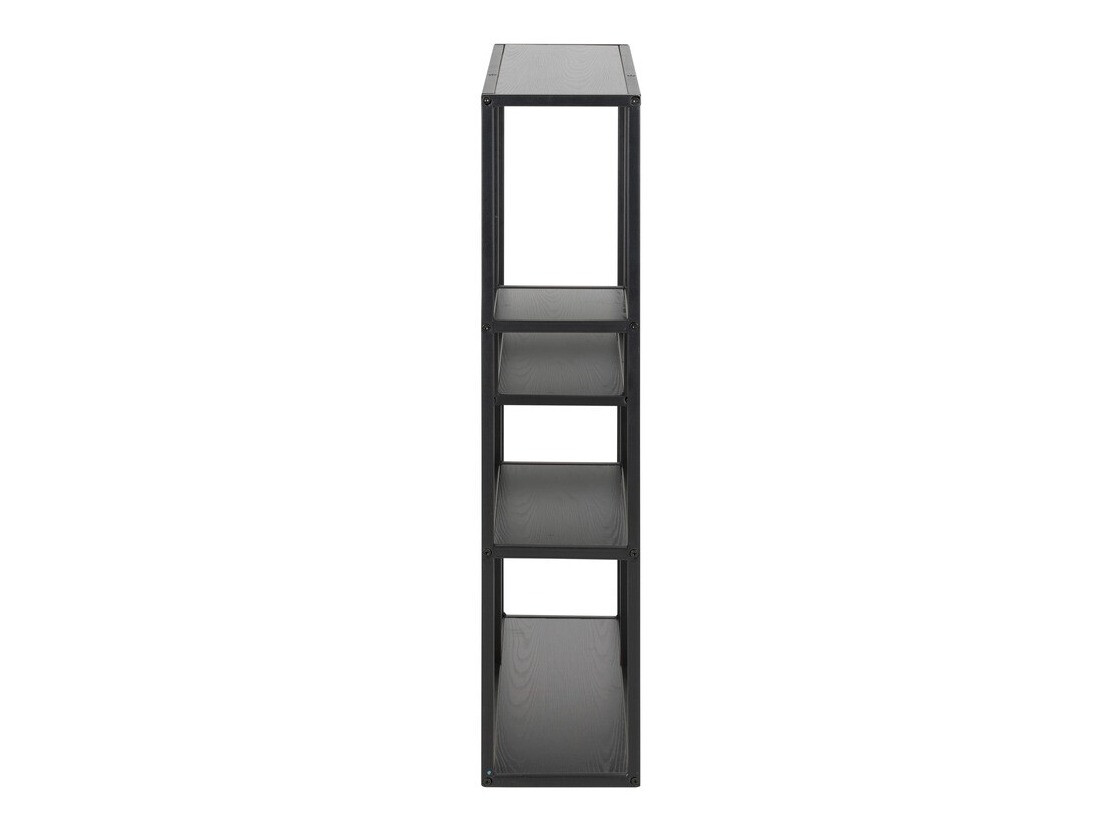 Ράφι τοίχου Norsica Sevferi 113 (Μαύρη Φράξος + Μαύρο)