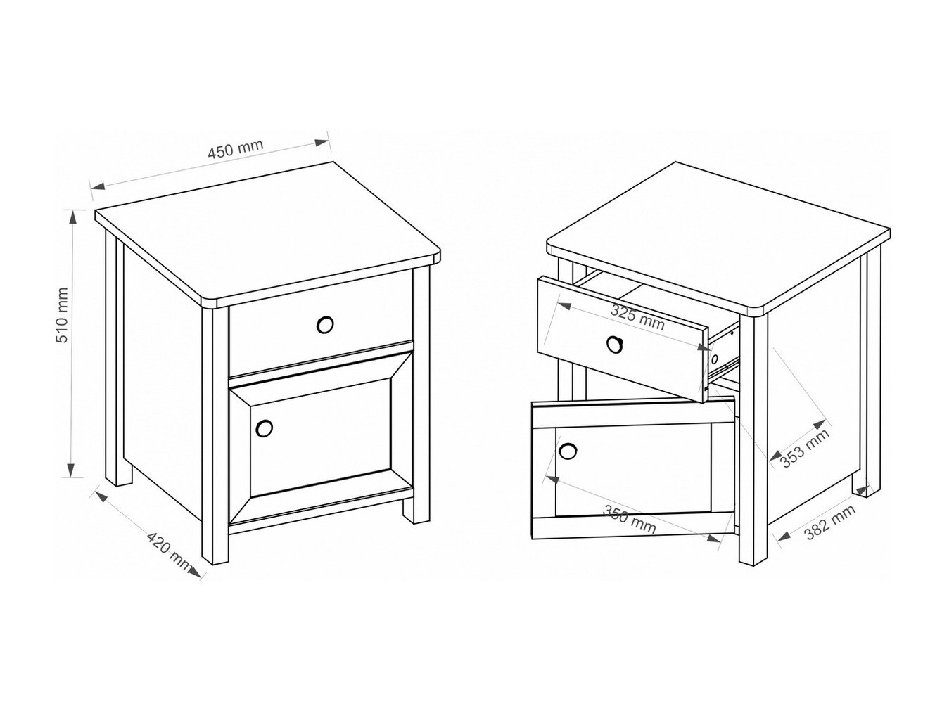 Bedside table Elblive 122